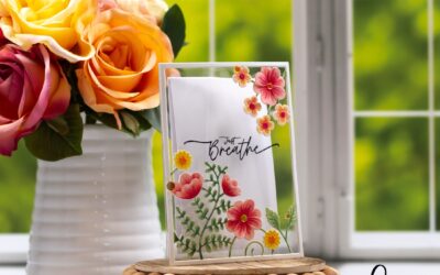 Floral Frame on an Acetate Card Base